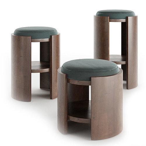 Madison Stool by Abrego 3D Model Pack 4