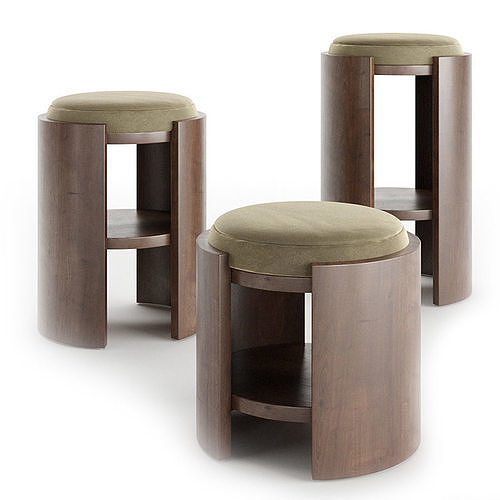 Madison Stool by Abrego 3D Model Pack 3