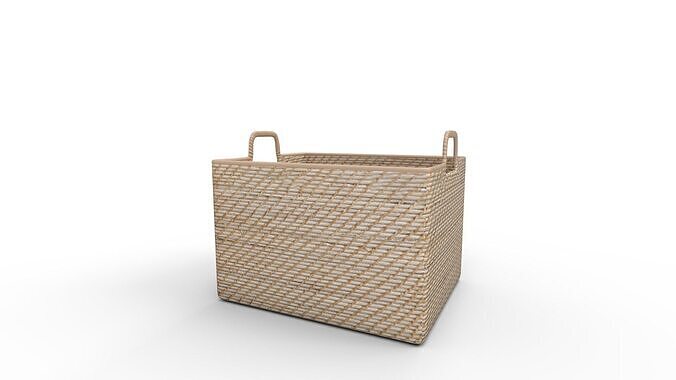 Modern Weave Harvest Basket 3D model 3