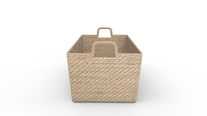 Modern Weave Harvest Basket 3D model 5