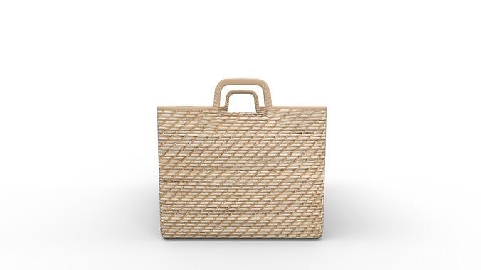Modern Weave Harvest Basket 3D model 4