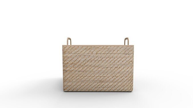 Modern Weave Harvest Basket 3D model 2