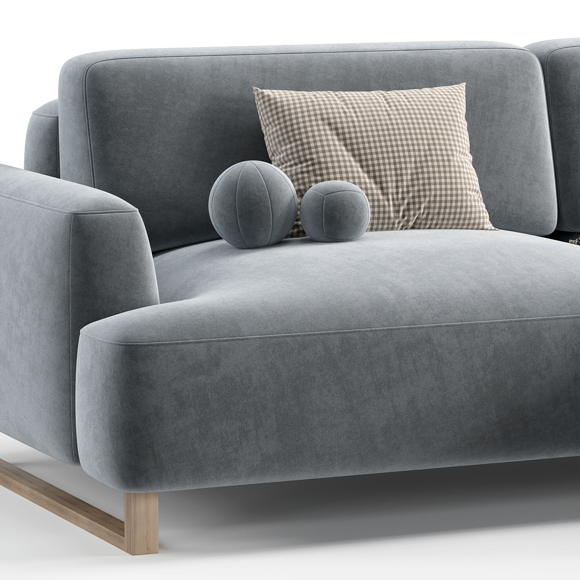 Corner sofa Onte Low-poly 3D model_4