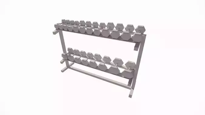 damble dumbbells-Dumbbell Set Pendants 3D model