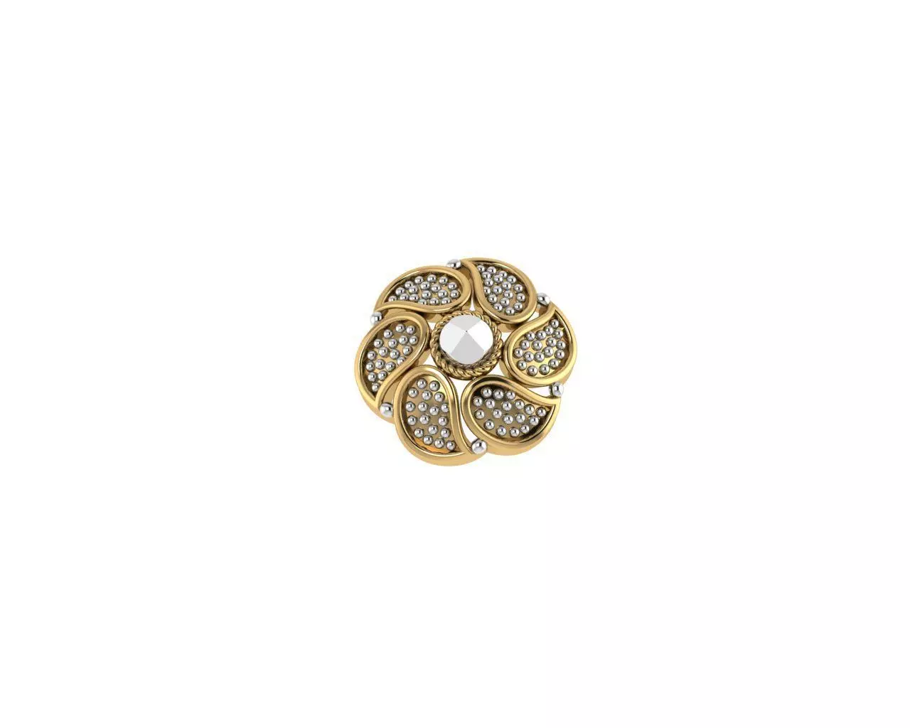 Filigree Nose Pin 3D print model_0