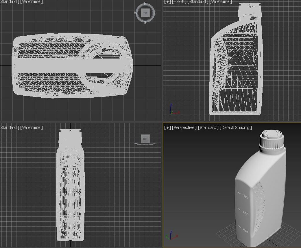 Plastic canister for engine oil A and AK 1L 3D print model_19
