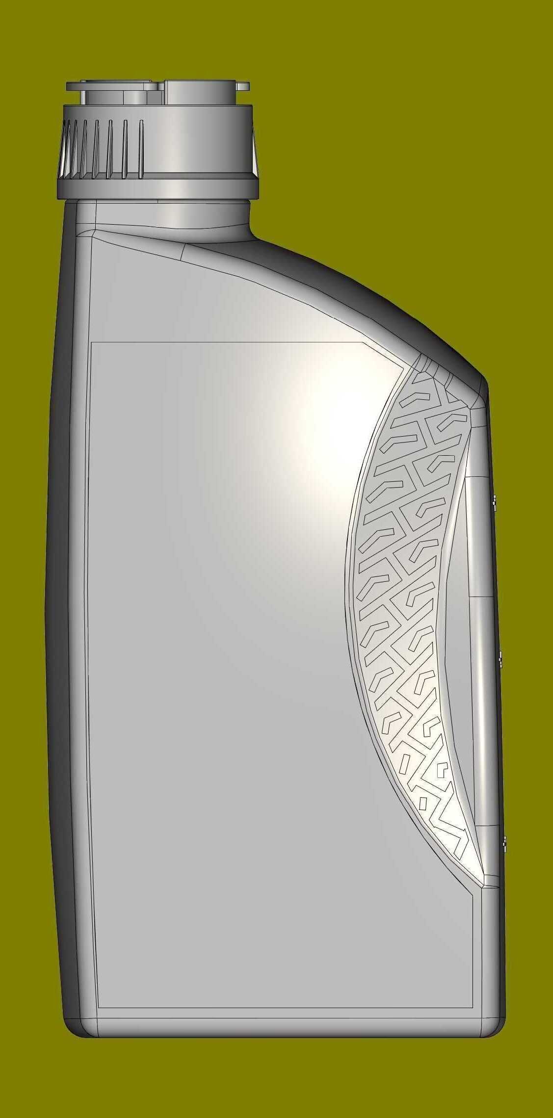 Plastic canister for engine oil A and AK 1L 3D print model_6