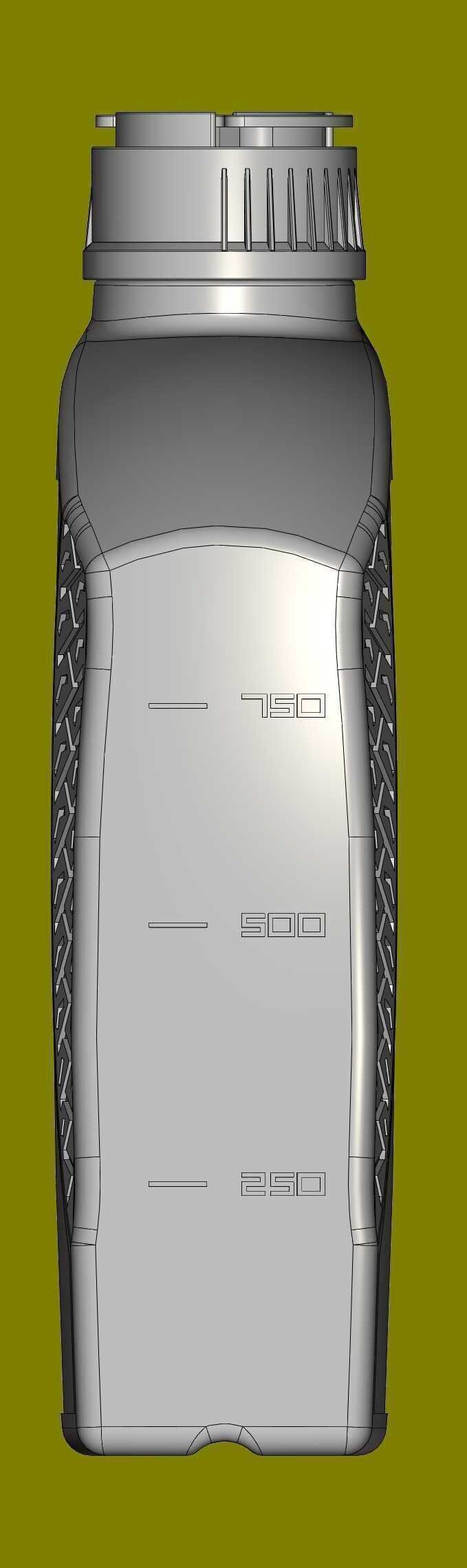 Plastic canister for engine oil A and AK 1L 3D print model_5