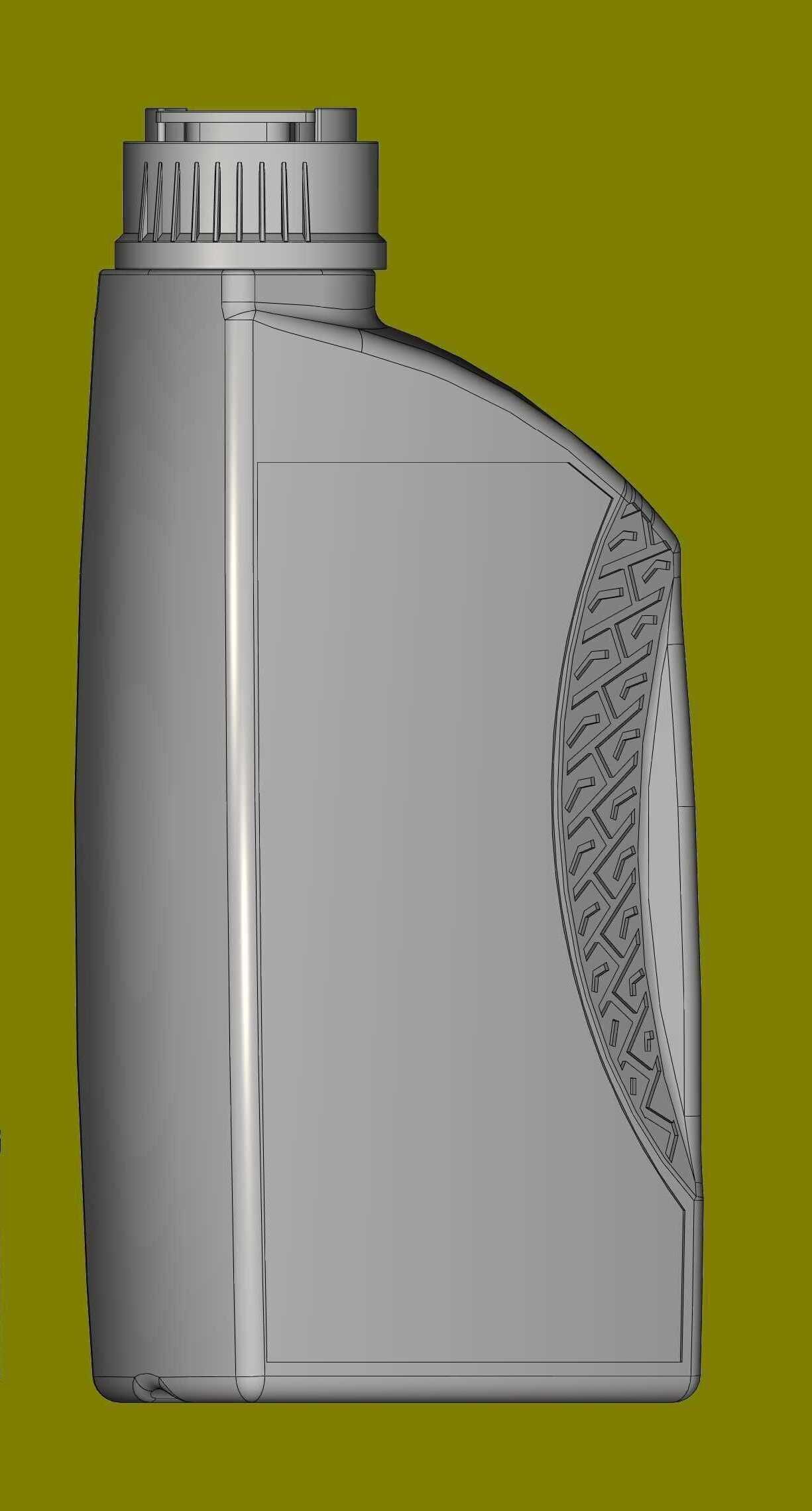 Plastic canister for engine oil A and AK 1L 3D print model_7