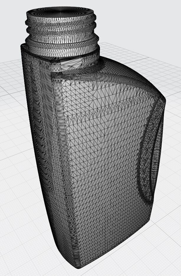 Plastic canister for engine oil A and AK 1L 3D print model_9
