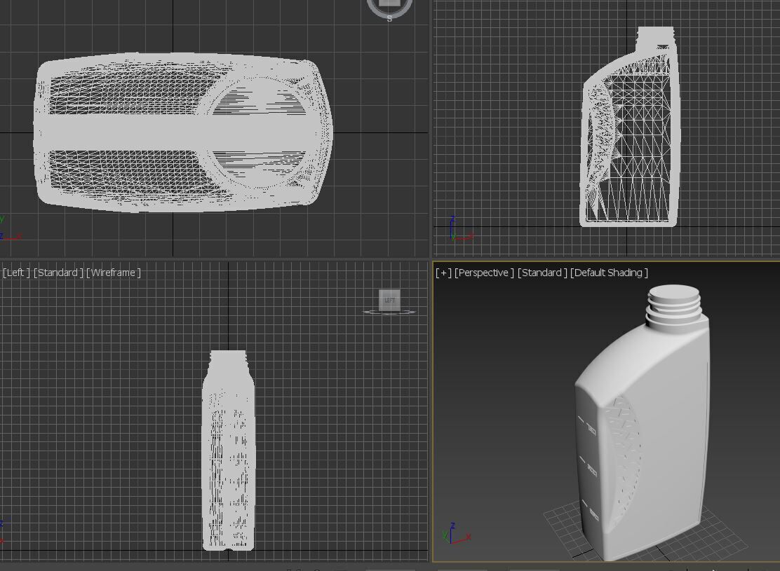 Plastic canister for engine oil A and AK 1L 3D print model_18