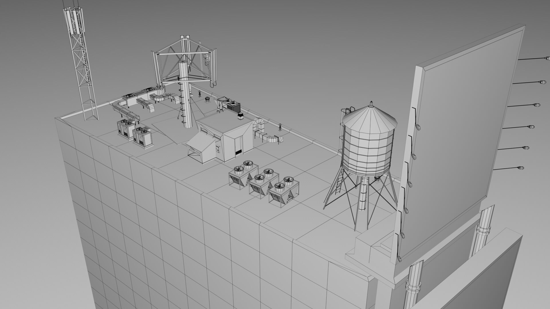 Realistic NYC Times Square 6 Buildings Collection Pack Low-poly 3D model_7