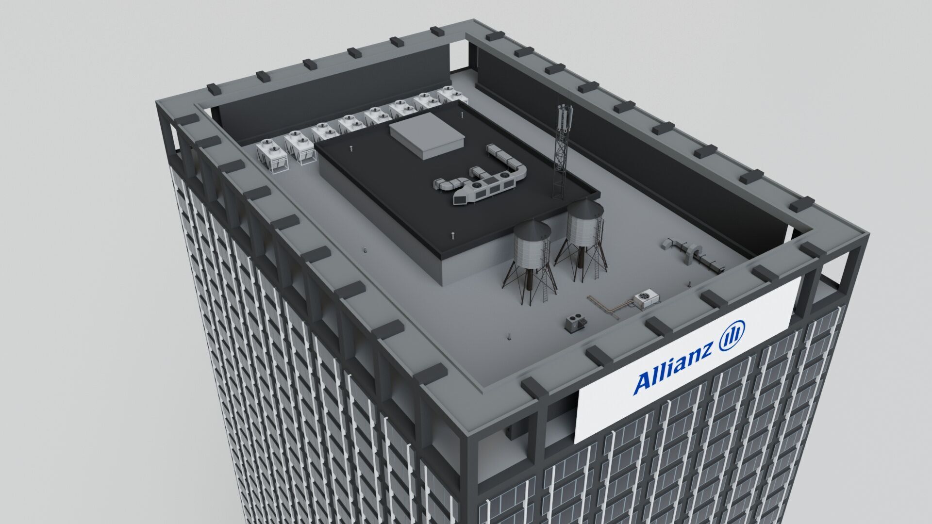 Realistic NYC Times Square 6 Buildings Collection Pack Low-poly 3D model_36