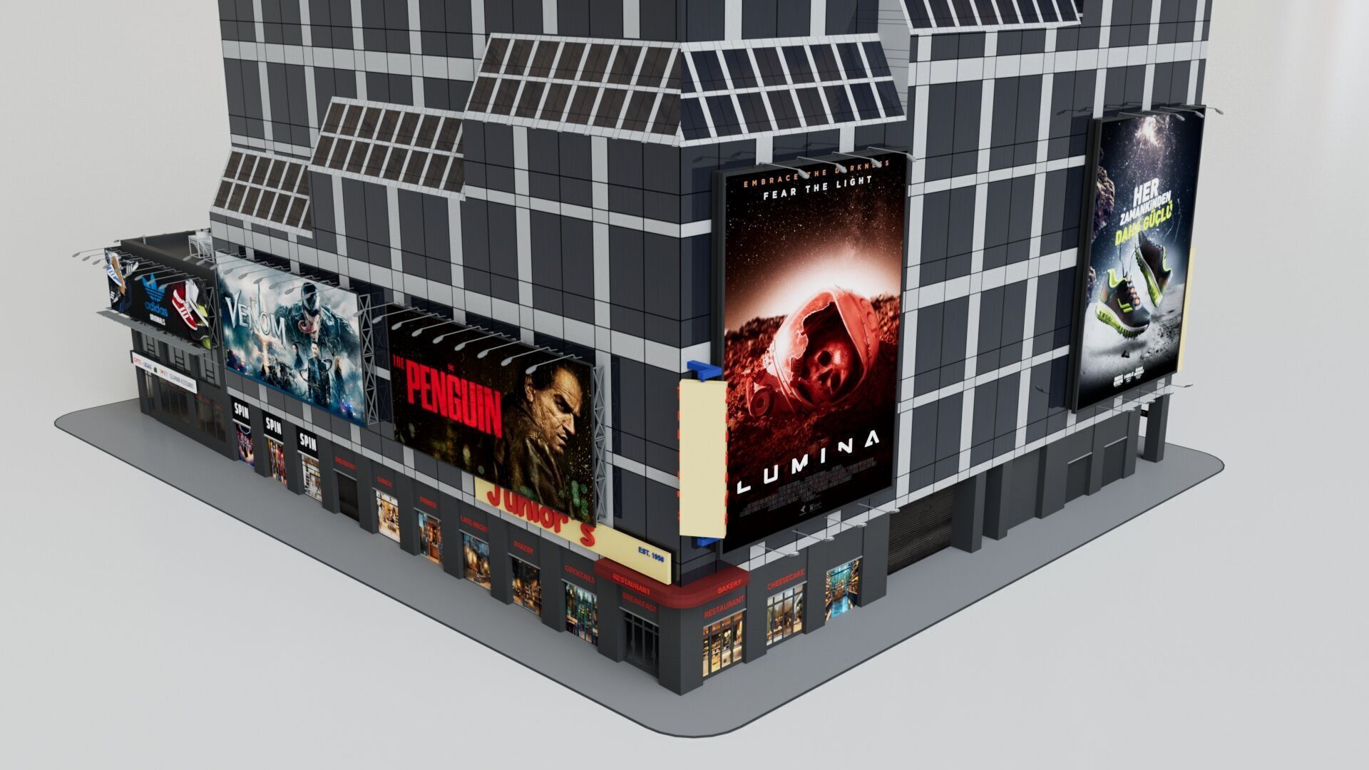 Realistic NYC Times Square 6 Buildings Collection Pack Low-poly 3D model_31