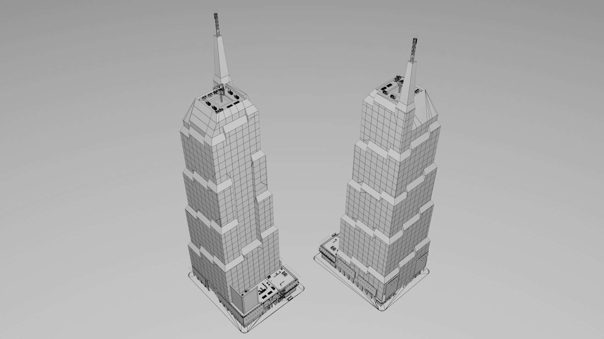 Realistic NYC Times Square 6 Buildings Collection Pack Low-poly 3D model_29