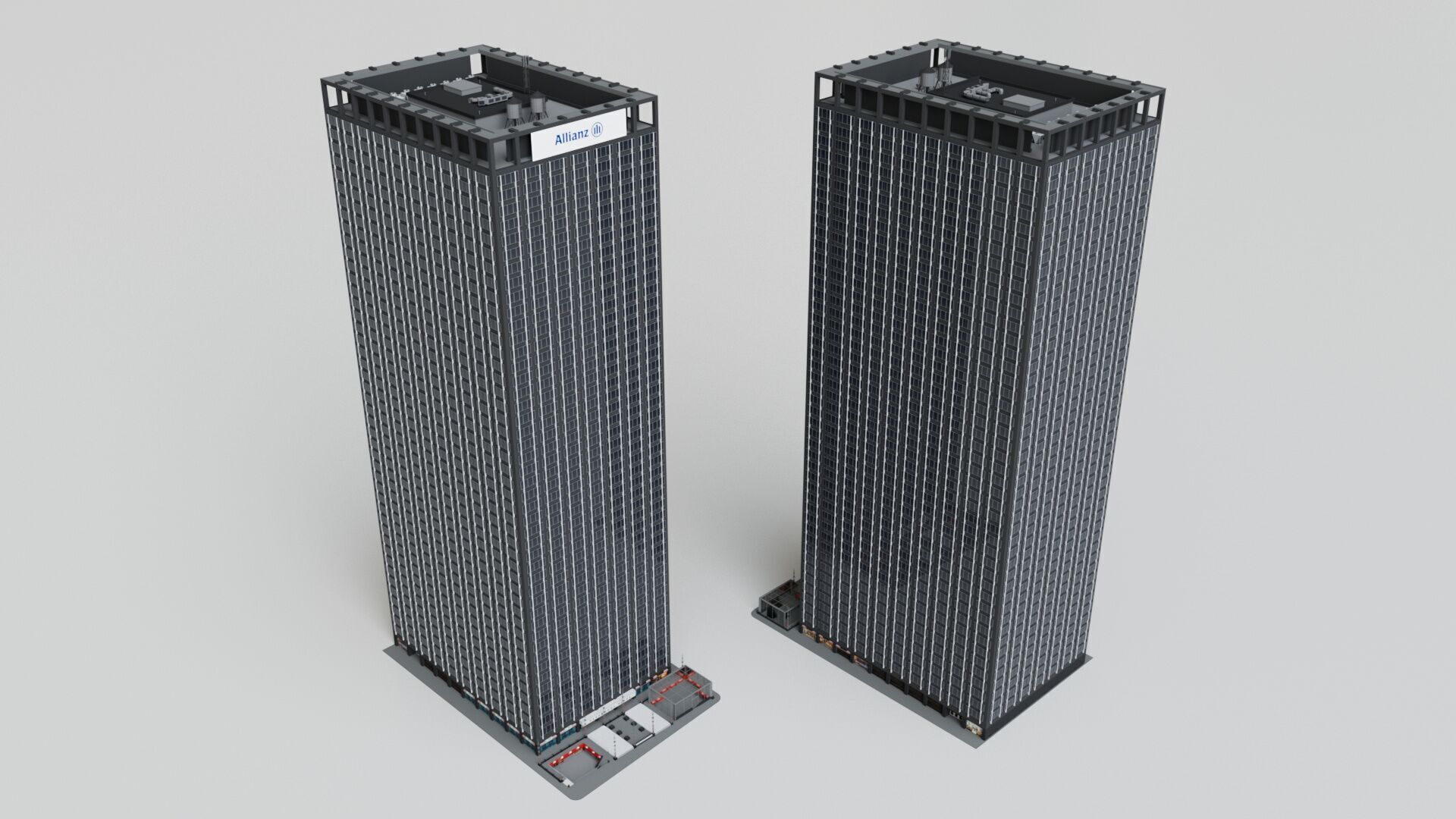 Realistic NYC Times Square 6 Buildings Collection Pack Low-poly 3D model_32