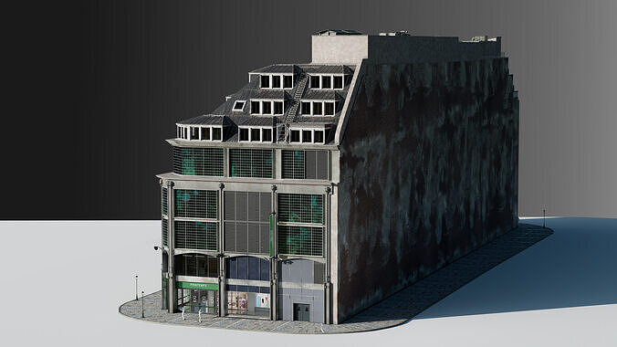 Modern Commercial Building 3D model 6