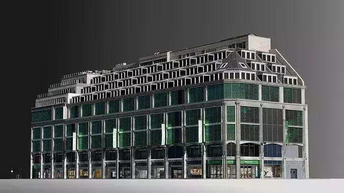 Modern Commercial Building 3D model 4