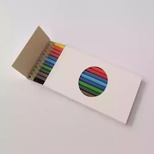 Colour pencil 3D model