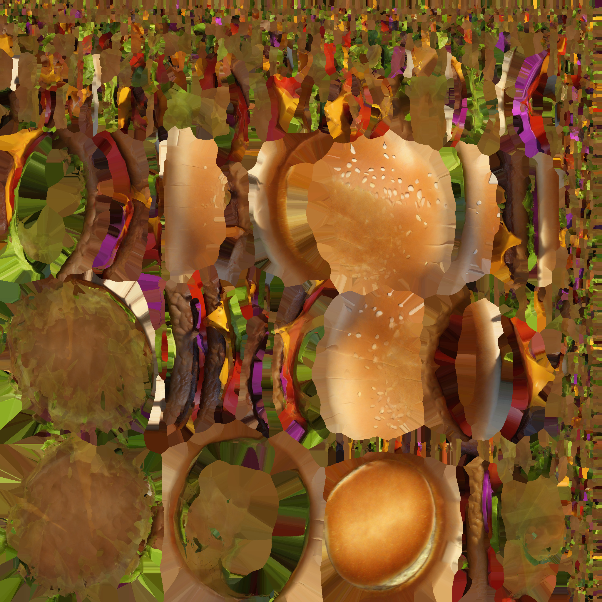 3d Render Cute Cartoon Funny Burger Character 3D model_7