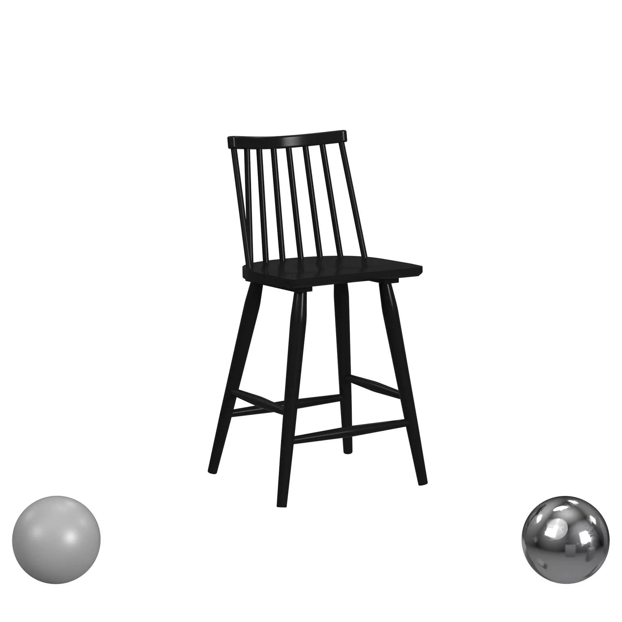Anders Modern Spindle Counter Stool 3D model_0