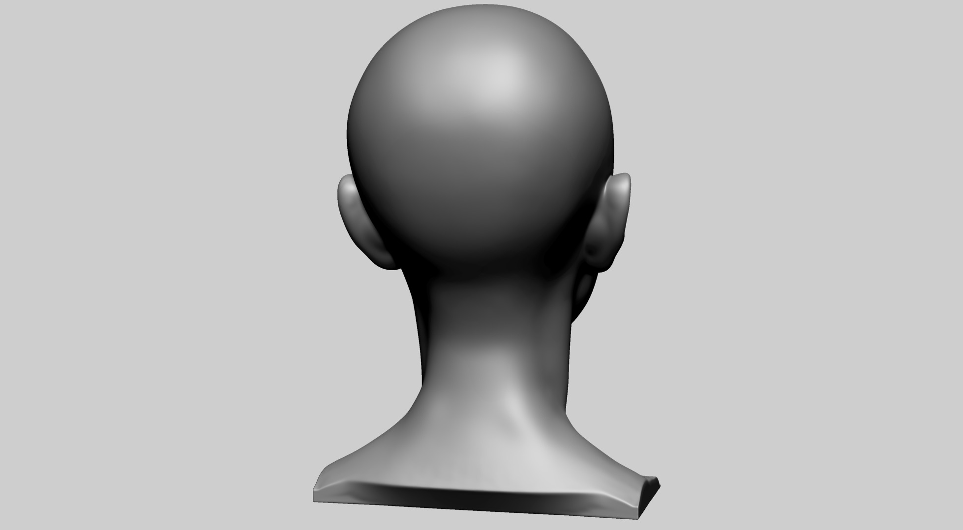 Base Female Head F 3D model_3