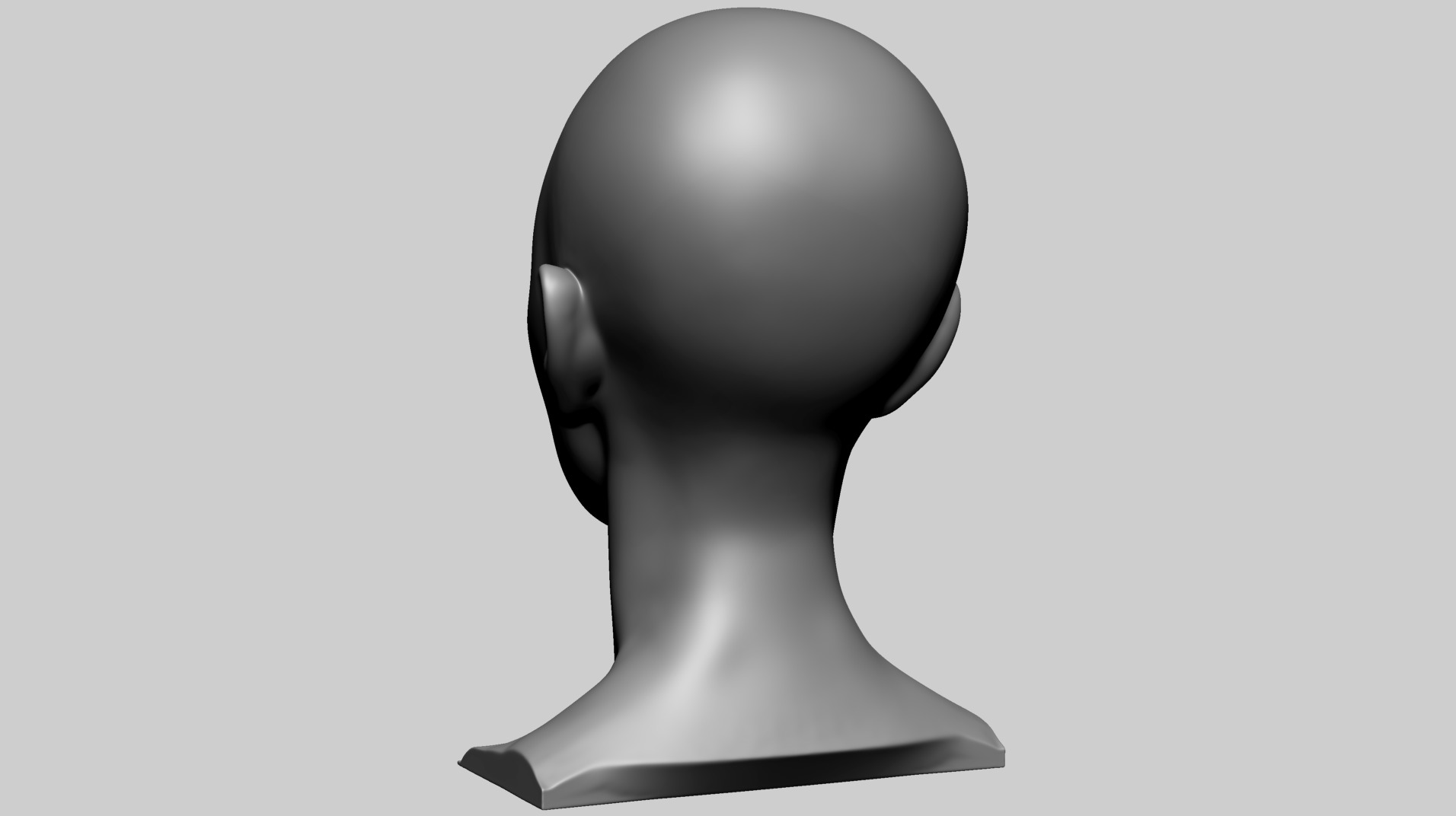 Base Female Head F 3D model_4