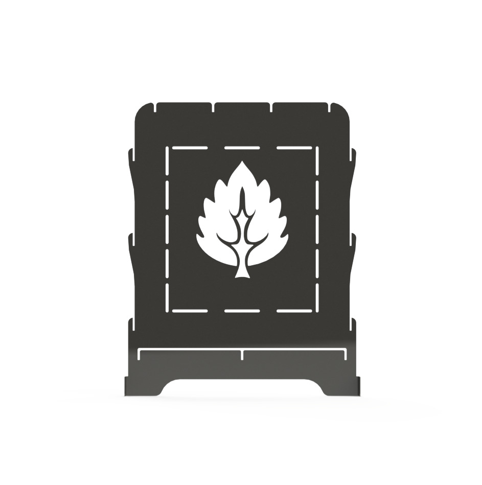 OakFlame Portable LaserCut Firebox SldWrks DWG Build Guide 3D print model_2