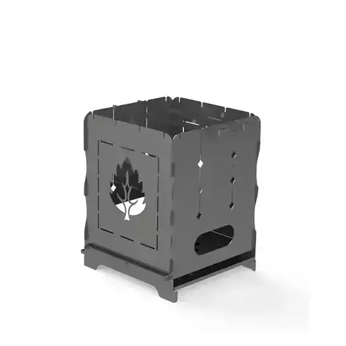 OakFlame   Portable LaserCut Firebox SldWrks  DWG  Build Guide 3D print model