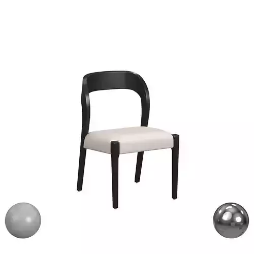 Winona Curved Wood Back Dining Chair with Upholstered Seat