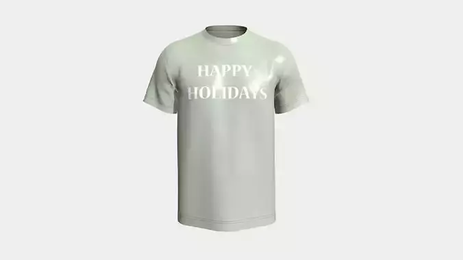 T-Shirt Green In Low Poly