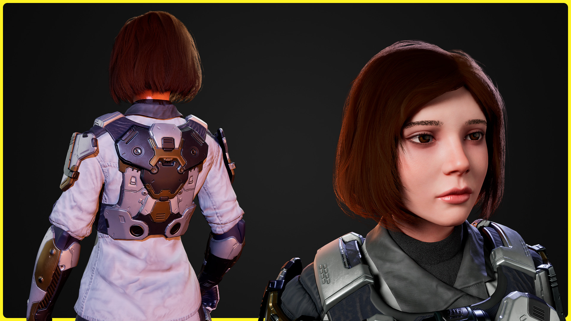 Modular Sci-fi Characters 03 Low-poly 3D model_7