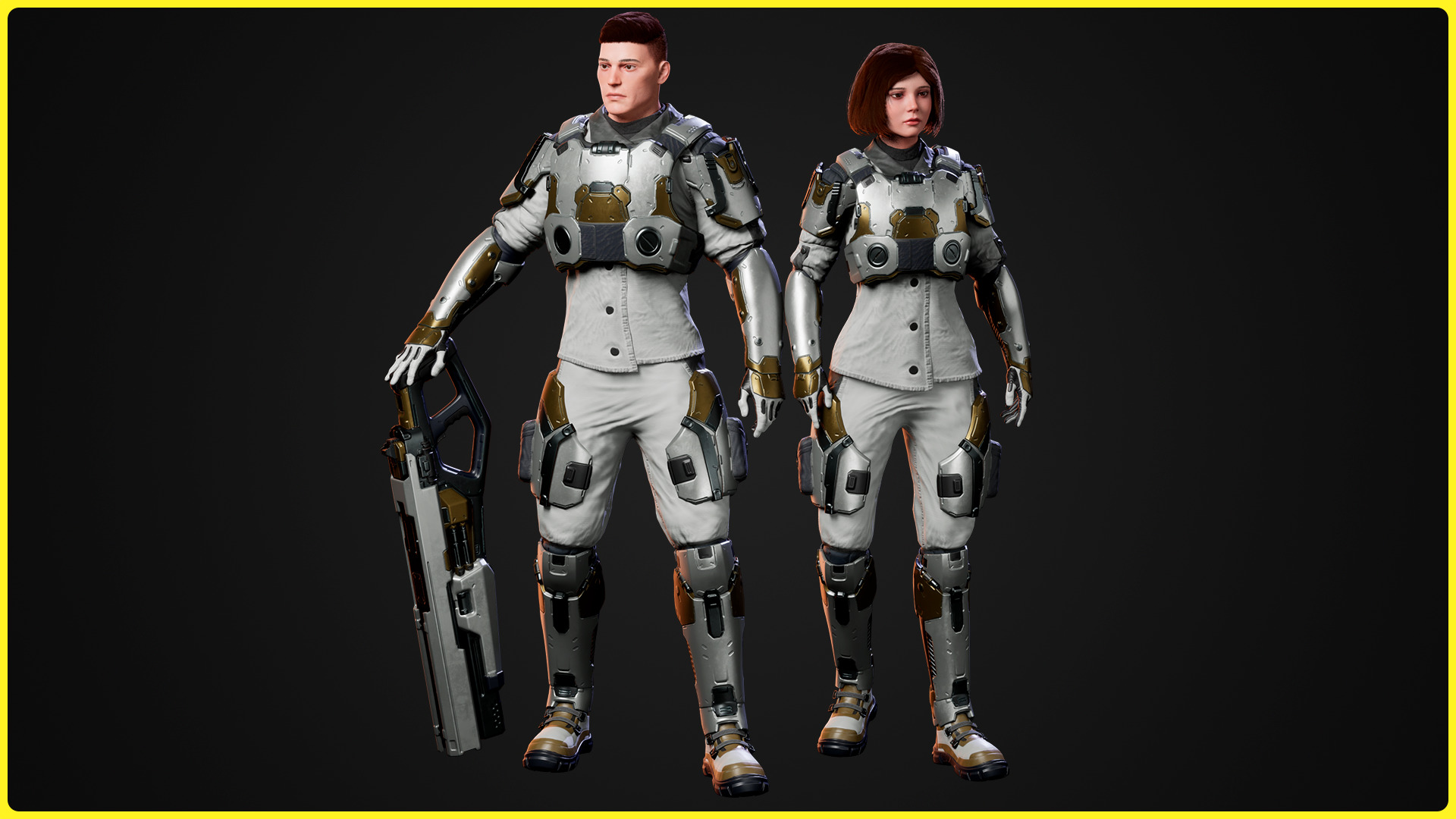 Modular Sci-fi Characters 03 Low-poly 3D model_2