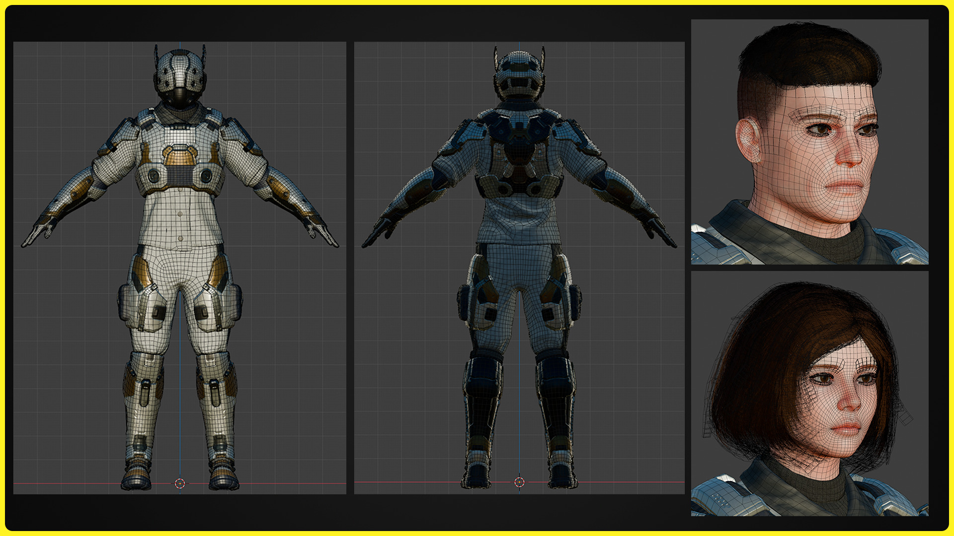 Modular Sci-fi Characters 03 Low-poly 3D model_28