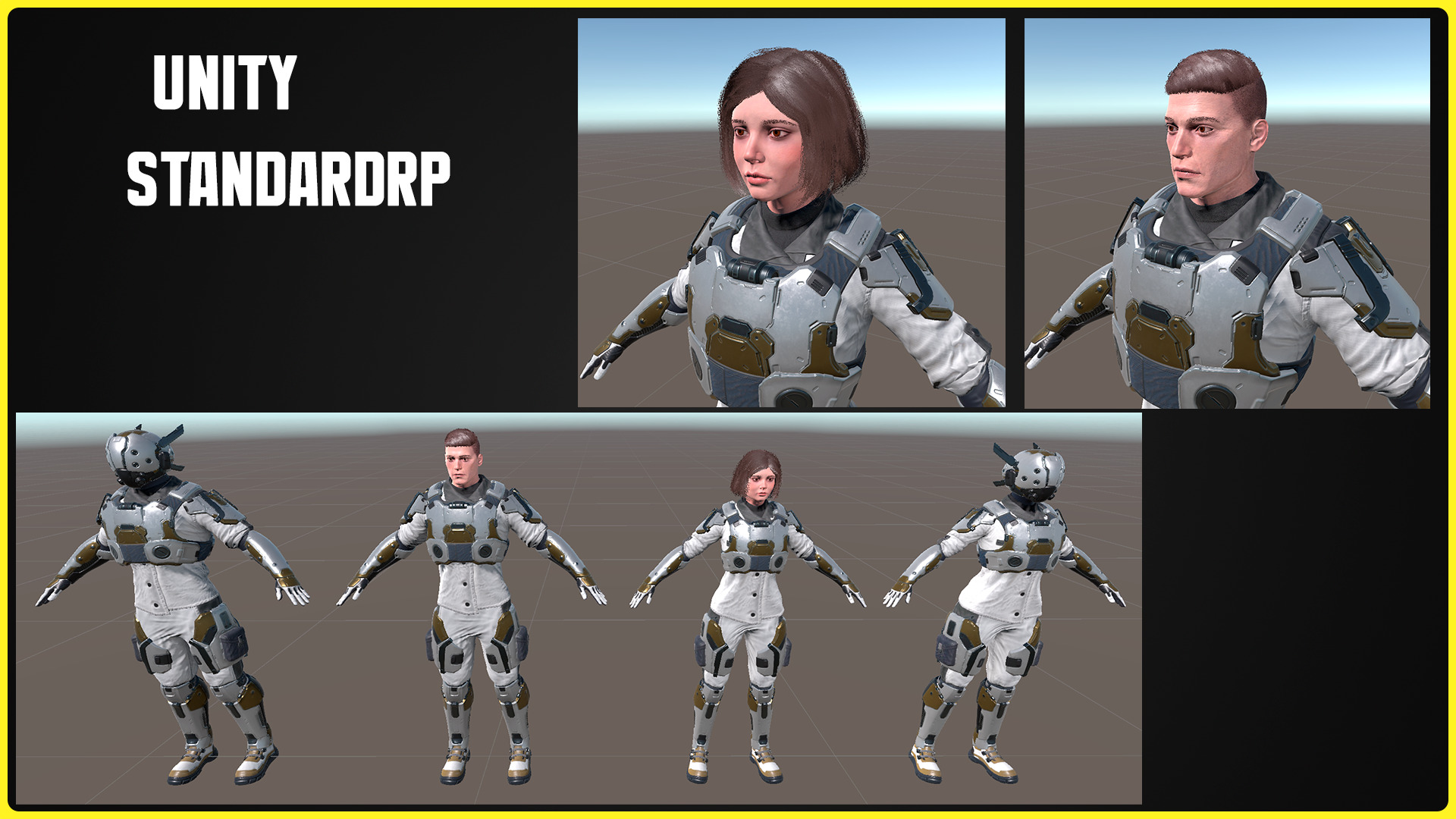 Modular Sci-fi Characters 03 Low-poly 3D model_25