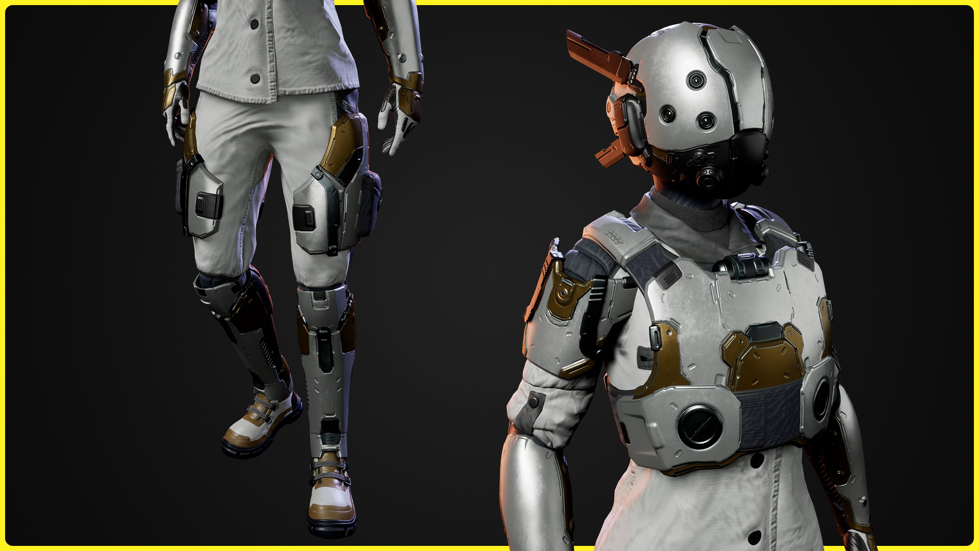 Modular Sci-fi Characters 03 Low-poly 3D model_9