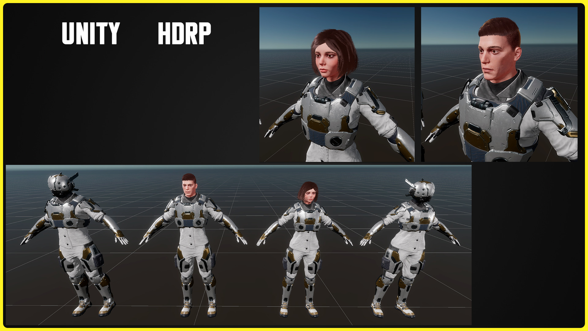 Modular Sci-fi Characters 03 Low-poly 3D model_23