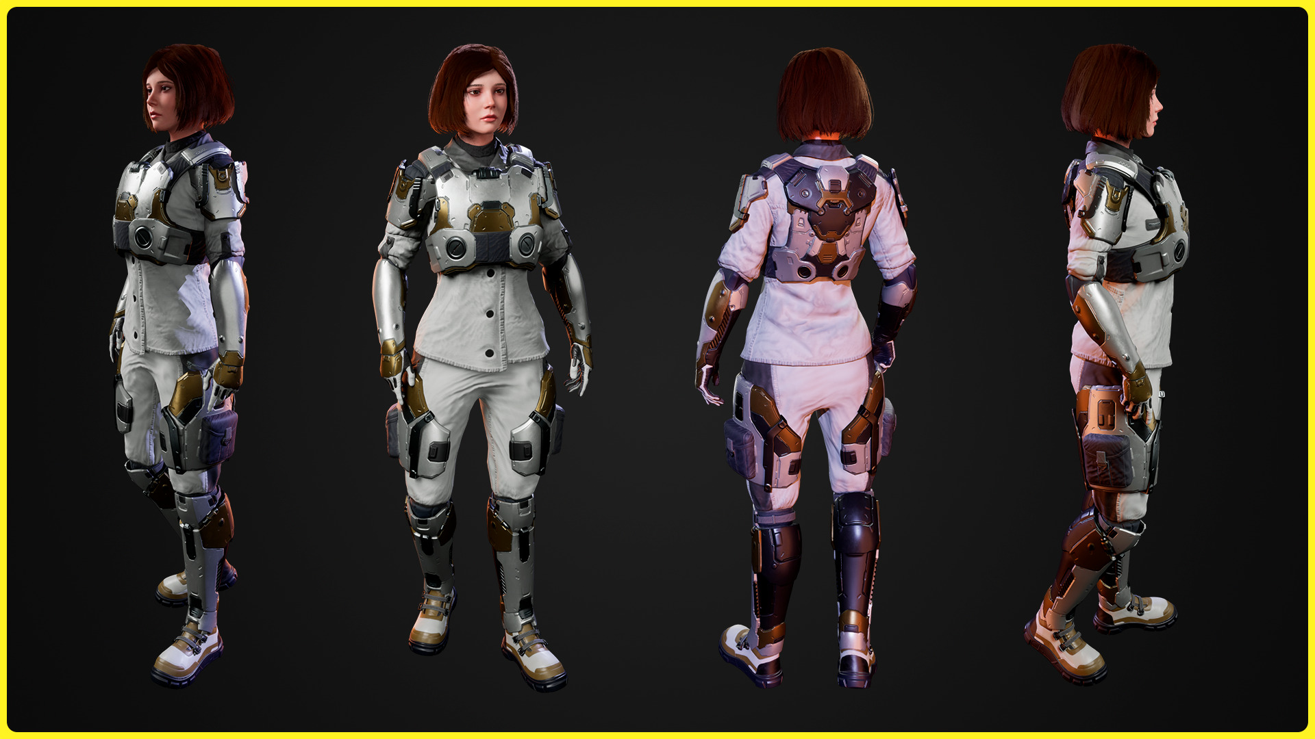 Modular Sci-fi Characters 03 Low-poly 3D model_4