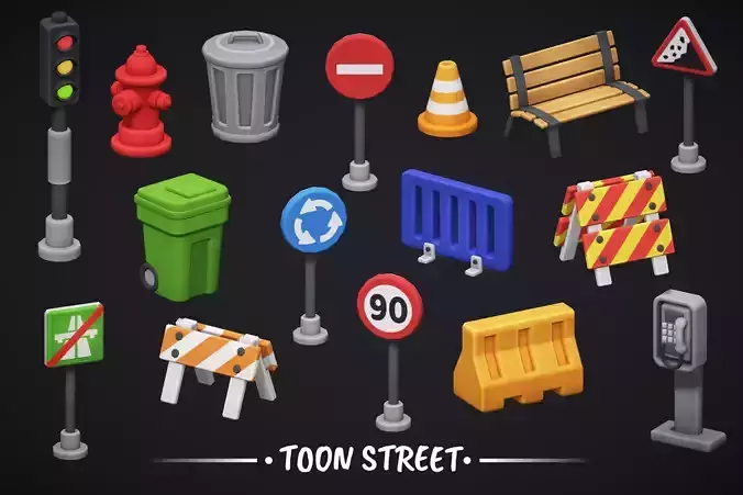 Toon Street Props Pack