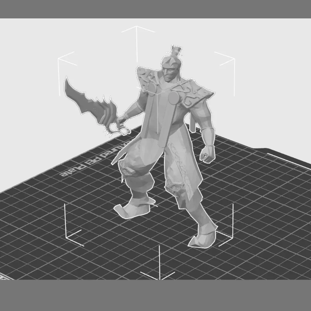 Metin2 Warior Hwang Armored Character  with Poison Sword 3D print model_0