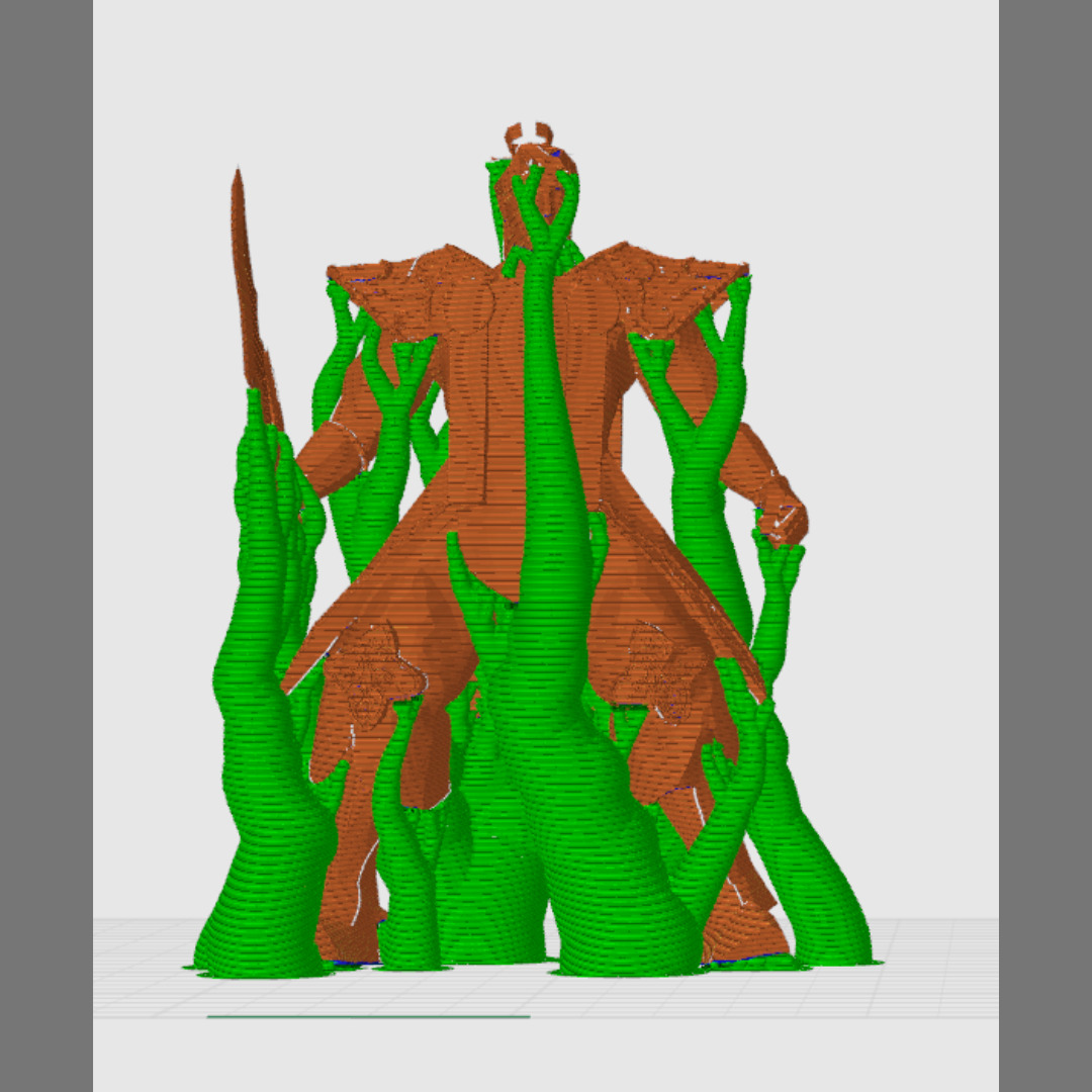 Metin2 Warior Hwang Armored Character  with Poison Sword 3D print model_8