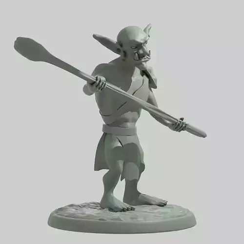 Goblin With Staff 3D print model