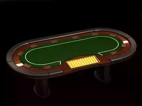 Poker media table 3D model
