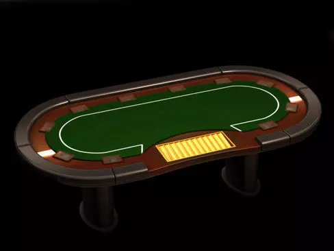 Poker media table 3D model_0