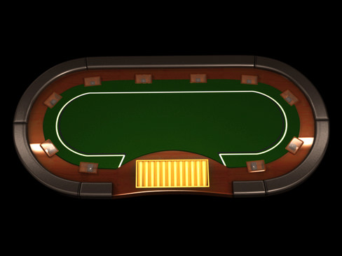 Poker media table 3D model_1
