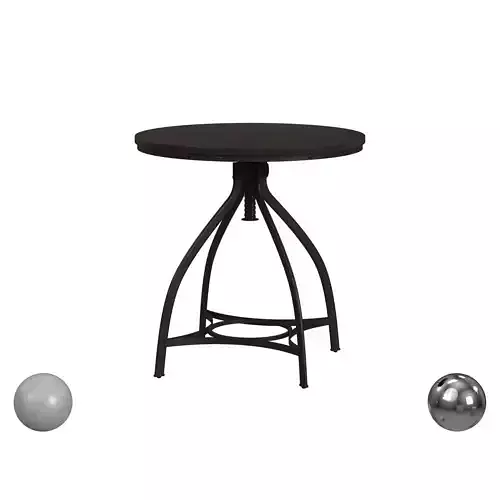 HAYWOOD GREY ROUND ADJUSTABLE BAR TABLE