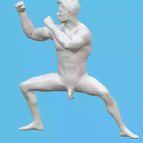 male character with penis in chastity case  3D print model