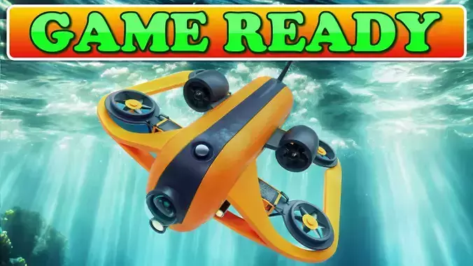 Underwater Drone - GAME-READY Low-poly 3D model