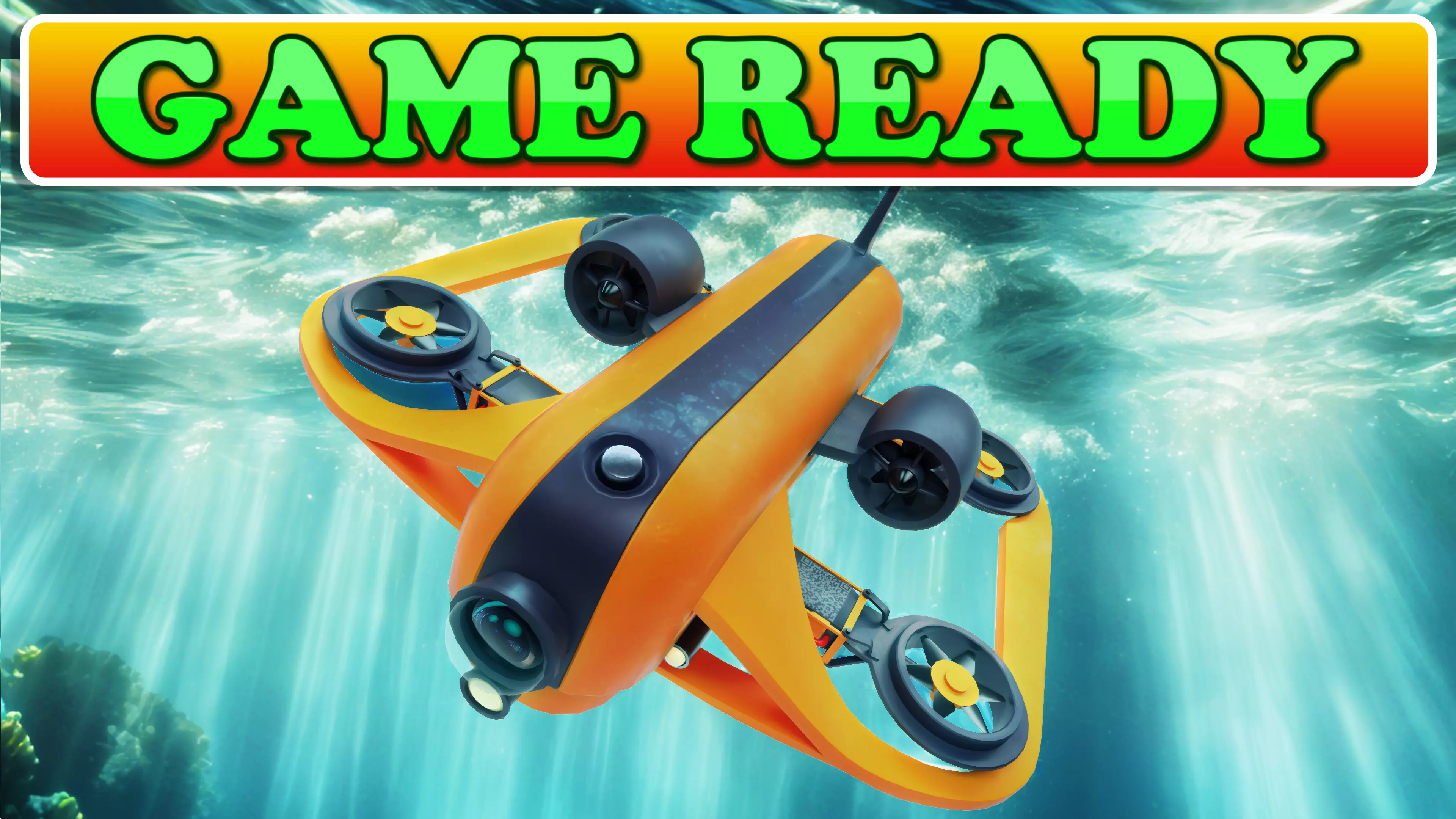 Underwater Drone - GAME-READY Low-poly 3D model_0