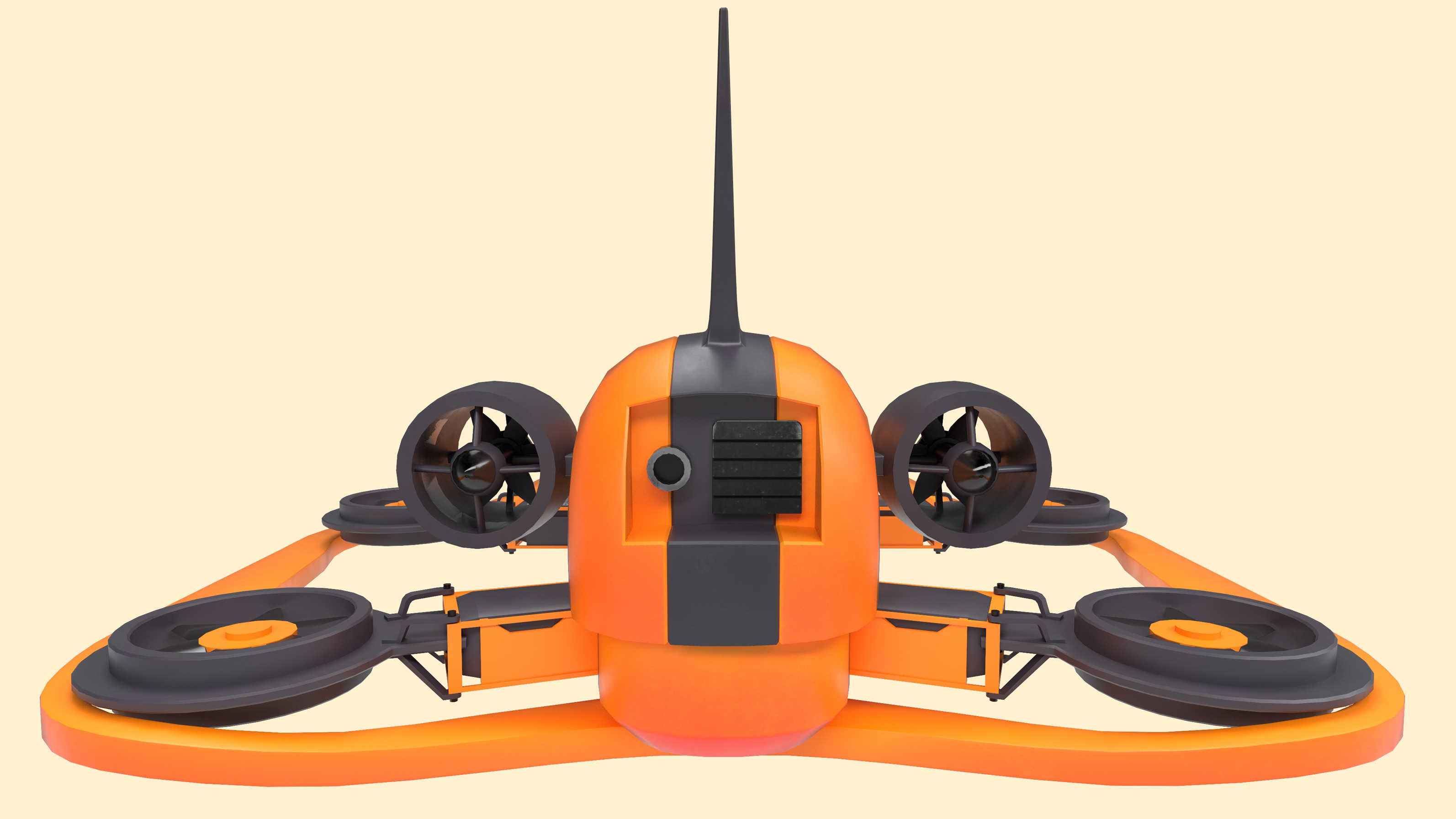 Underwater Drone - GAME-READY Low-poly 3D model_13